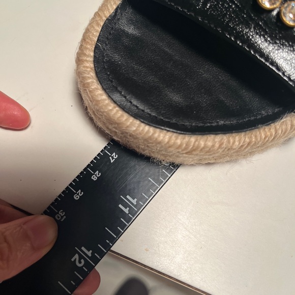 CHANEL Black and Tan Embellished Sandals - Picture 11 of 11